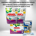 Pachet Profesional pentru Îngrijirea Hainelor și Mașinii de Spălat, Puterea Duo: 3x Detergent Lichid Ariel Professional Color (2x 60 Spălări) 1x Tablete Anticalcar Misavan 4in1( 25 bucăți)