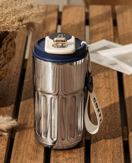 Cană Termică Smart cu Display Digital — Inox 316, 450ml