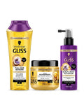 Set Tratament Complet pentru Păr Fragil și Lipsit de Volum Schwarzkopf Gliss: Șampon Full Hair Wonder 400ml, Mască 4-in-1 Nourishment Bond-Building 400ml și Ser Activator Scalp & Root Activator 150ml