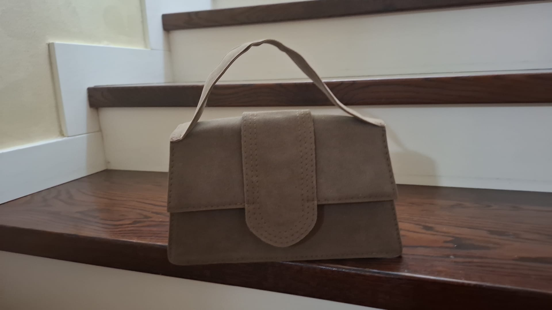 Geanta Elena – Colecția Lucia, design minimalist bej-taupe